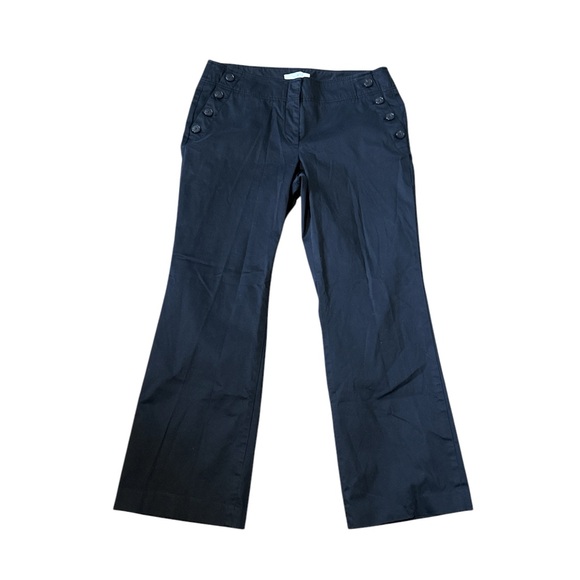 LOFT Pants - Ann Taylor Loft Women’s Stretch Straight Leg Trousers Black Stretch Twill 14